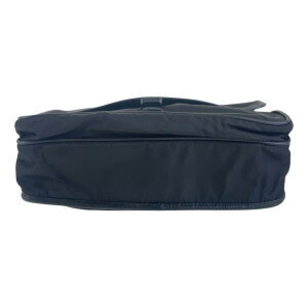 Prada crossbody triangular Tessuto black Nylon shoulder bag logo plate messenger - Picture 8 of 9